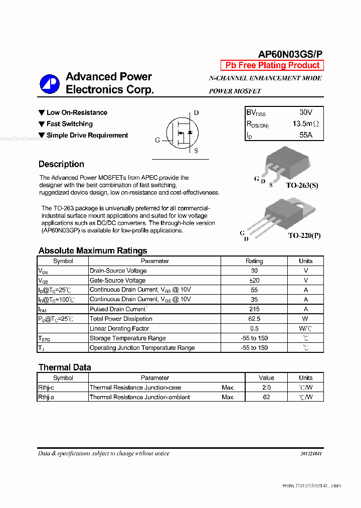 60N03GP_7668964.PDF Datasheet