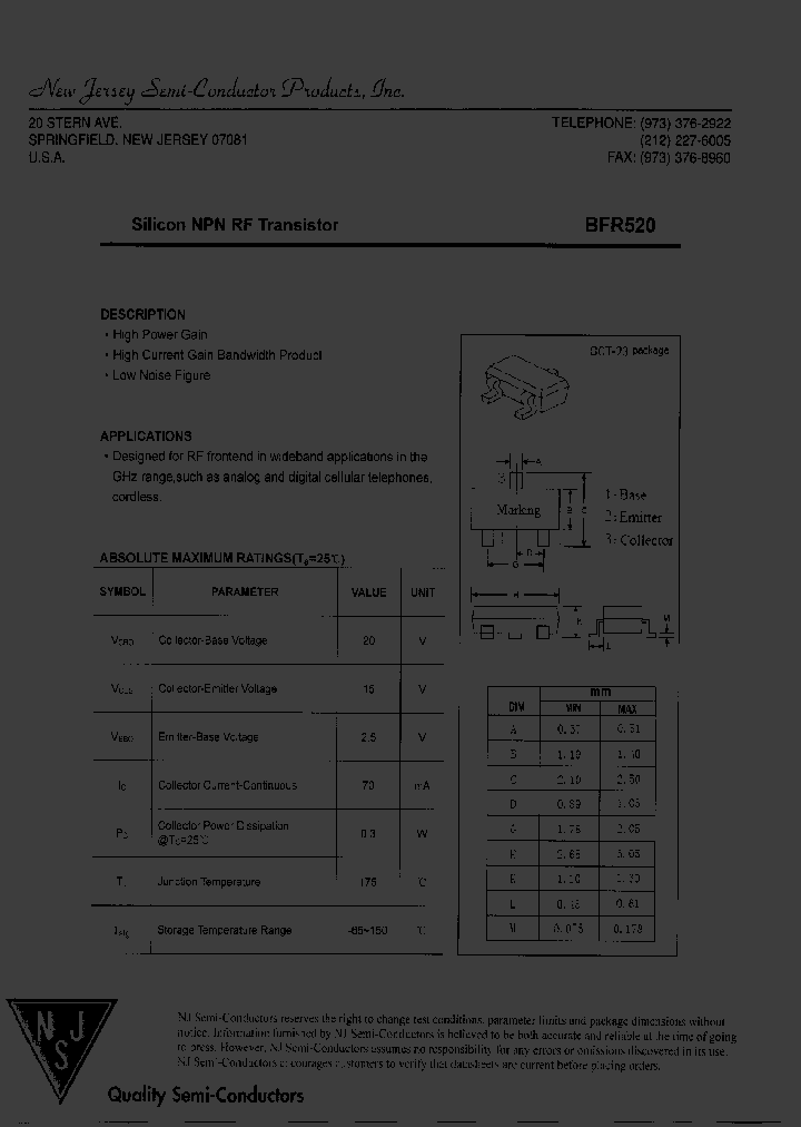BFR520_7669305.PDF Datasheet
