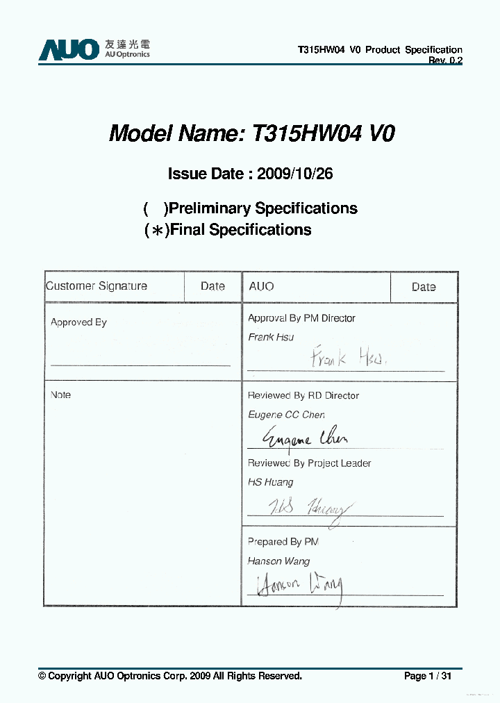 T315HW04-V0_7671337.PDF Datasheet