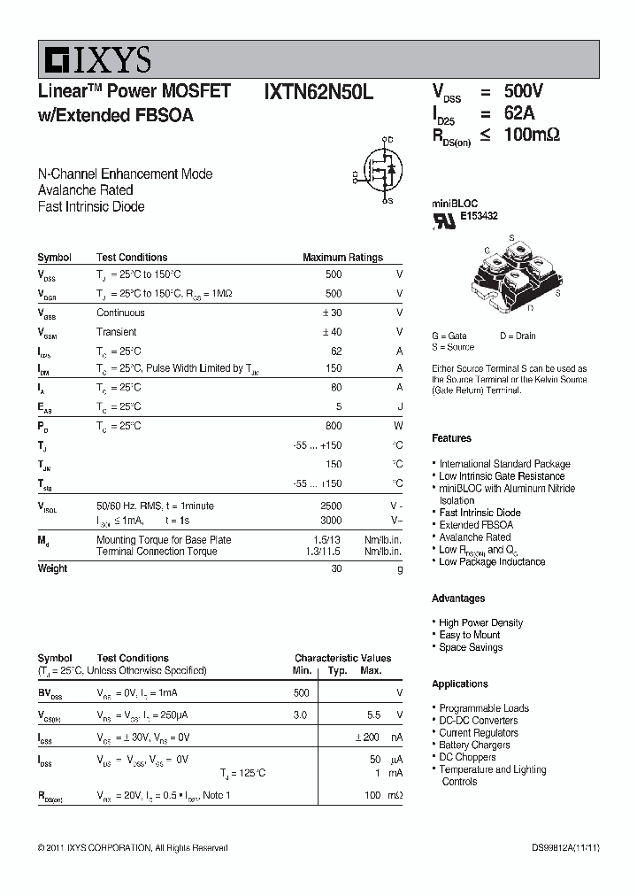 IXTN62N50L_7684307.PDF Datasheet