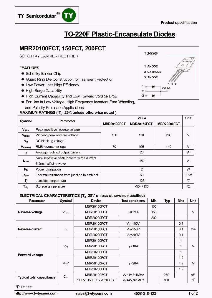 MBR20100FCT_7686192.PDF Datasheet