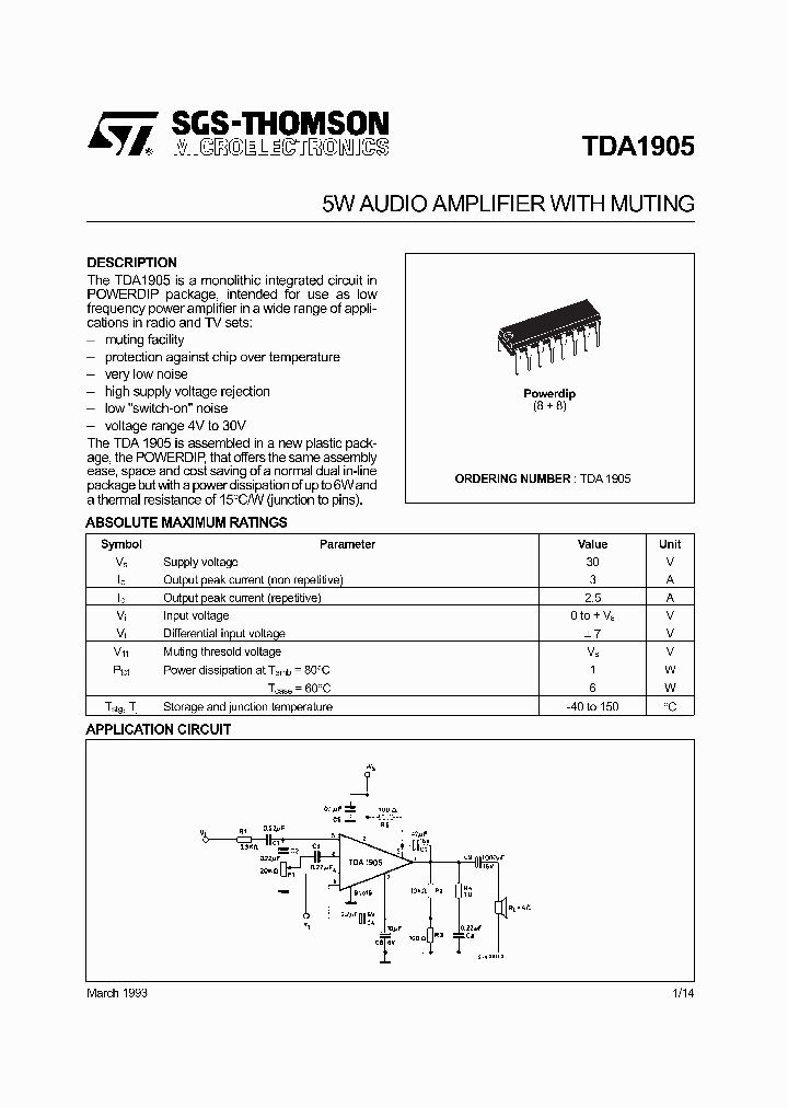 TDA1905_7690087.PDF Datasheet