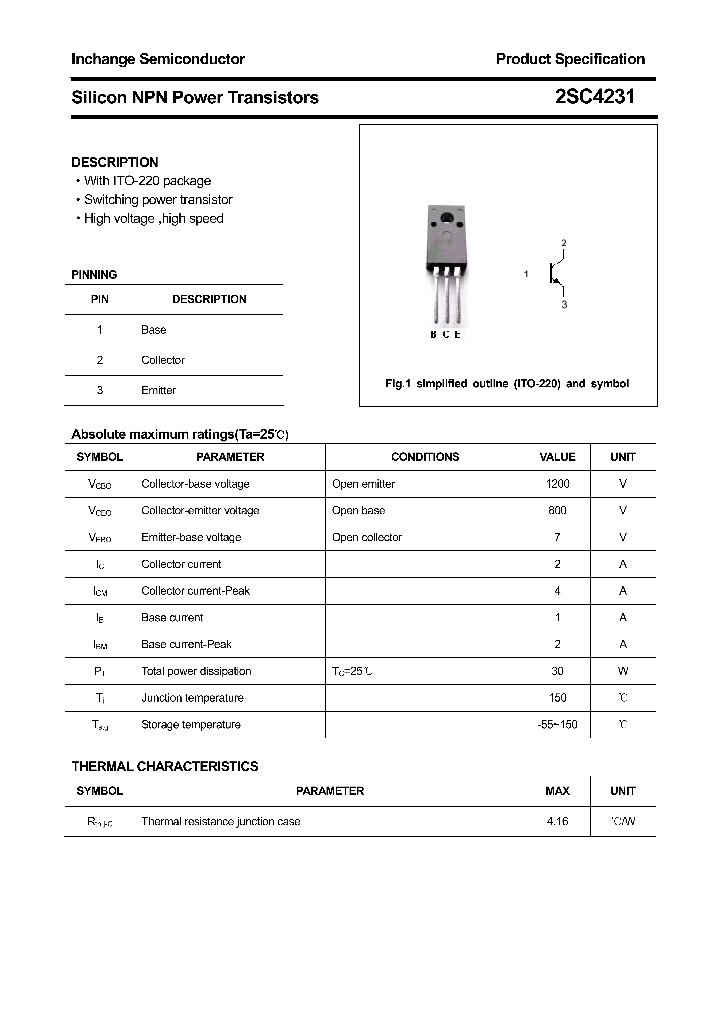 2SC4231_7694350.PDF Datasheet