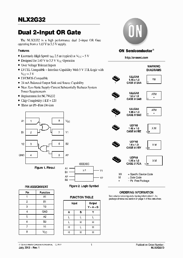 NLX2G32FMUTCG_7696484.PDF Datasheet