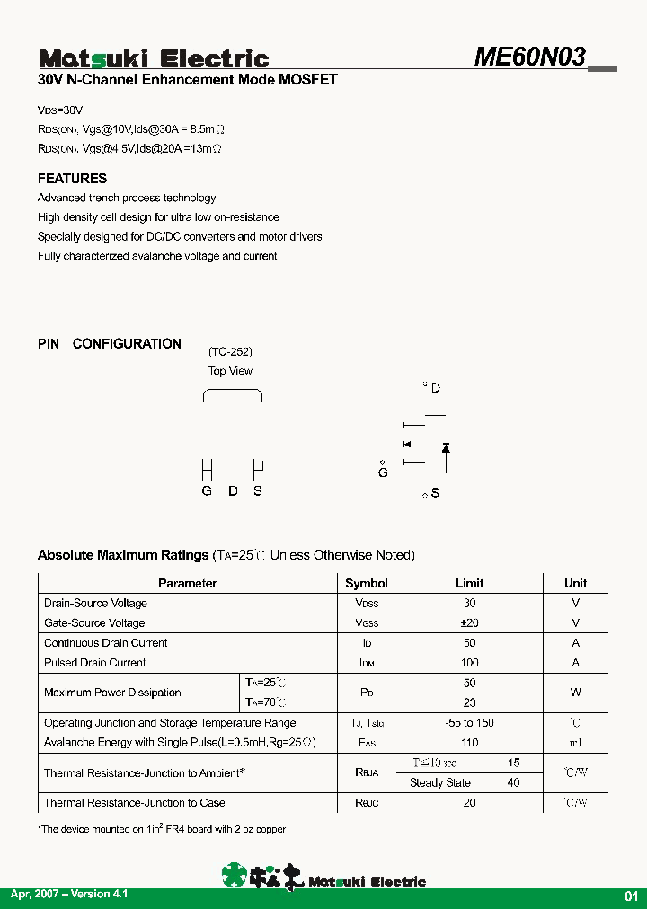 ME60N03_7698146.PDF Datasheet