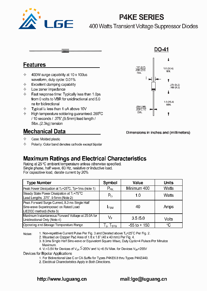 4180P4KE180_7700783.PDF Datasheet