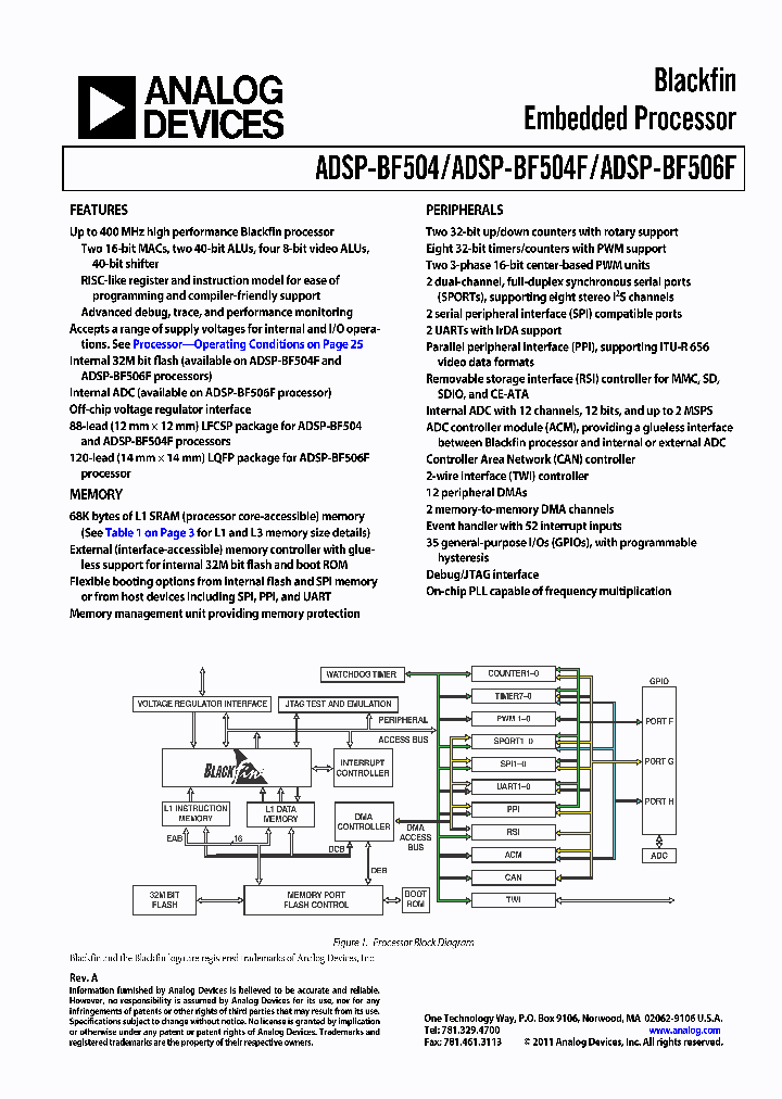 ADSP-BF504_7716167.PDF Datasheet