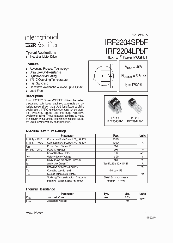 IRF2204STRL_7717082.PDF Datasheet