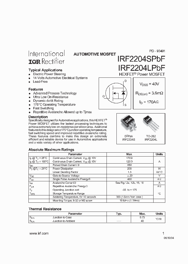 IRF2204LPBF_7717078.PDF Datasheet