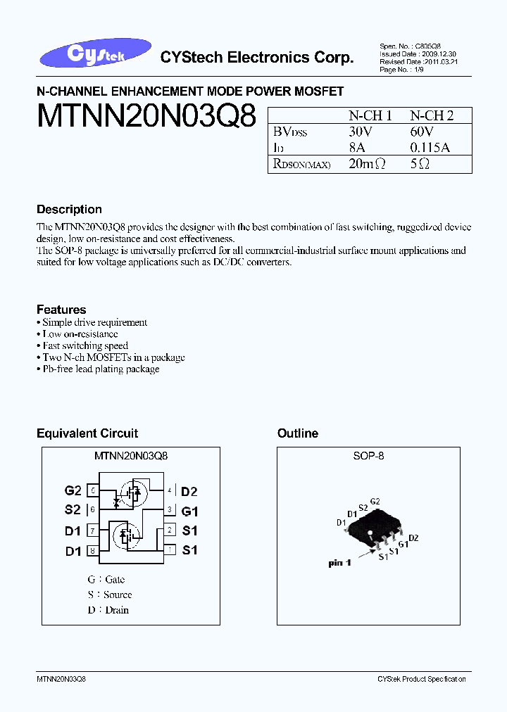 MTNN20N03Q8_7718344.PDF Datasheet