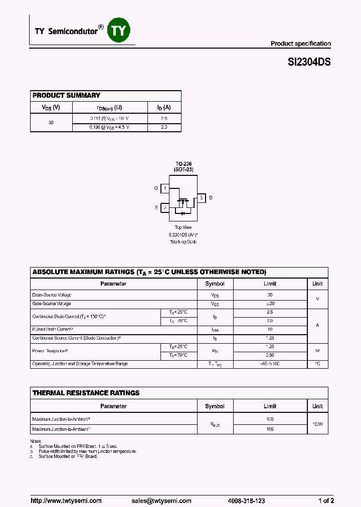 SI2304DS_7719543.PDF Datasheet