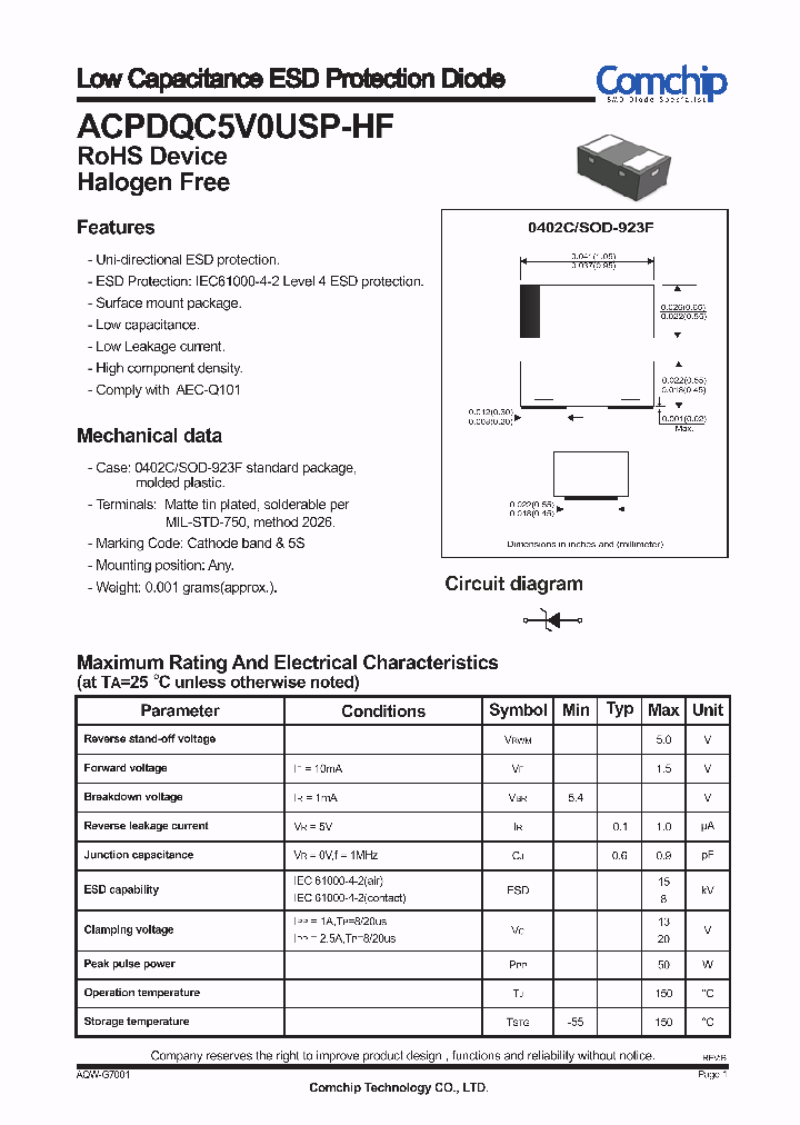 ACPDQC5V0USP-HF_7720026.PDF Datasheet