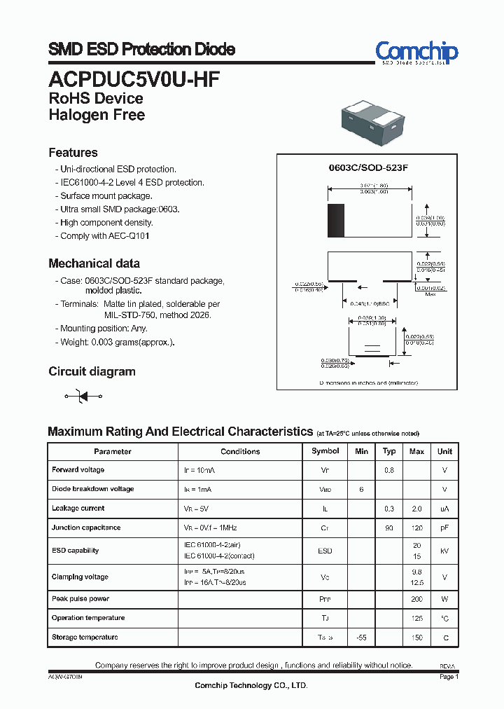 ACPDUC5V0U-HF_7720035.PDF Datasheet