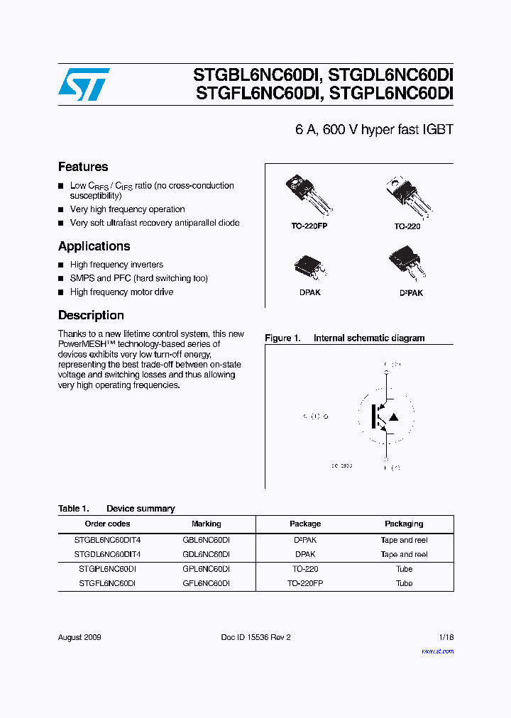 STGPL6NC60DI_7720944.PDF Datasheet