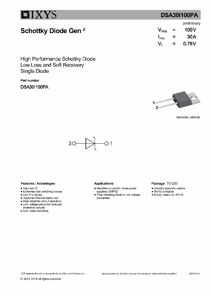 DSA30I100PA_7745489.PDF Datasheet