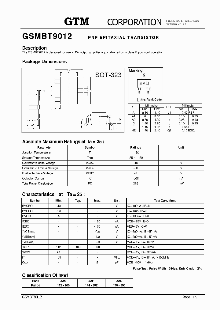 GSMBT9012_7747107.PDF Datasheet