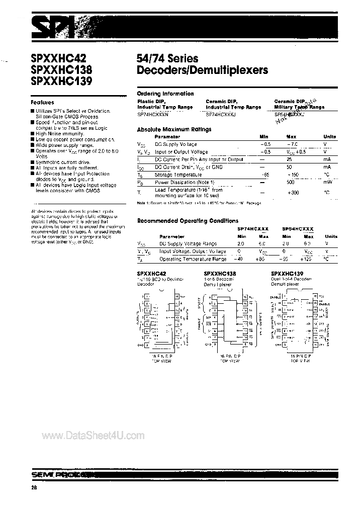 SP74HC138_7742762.PDF Datasheet