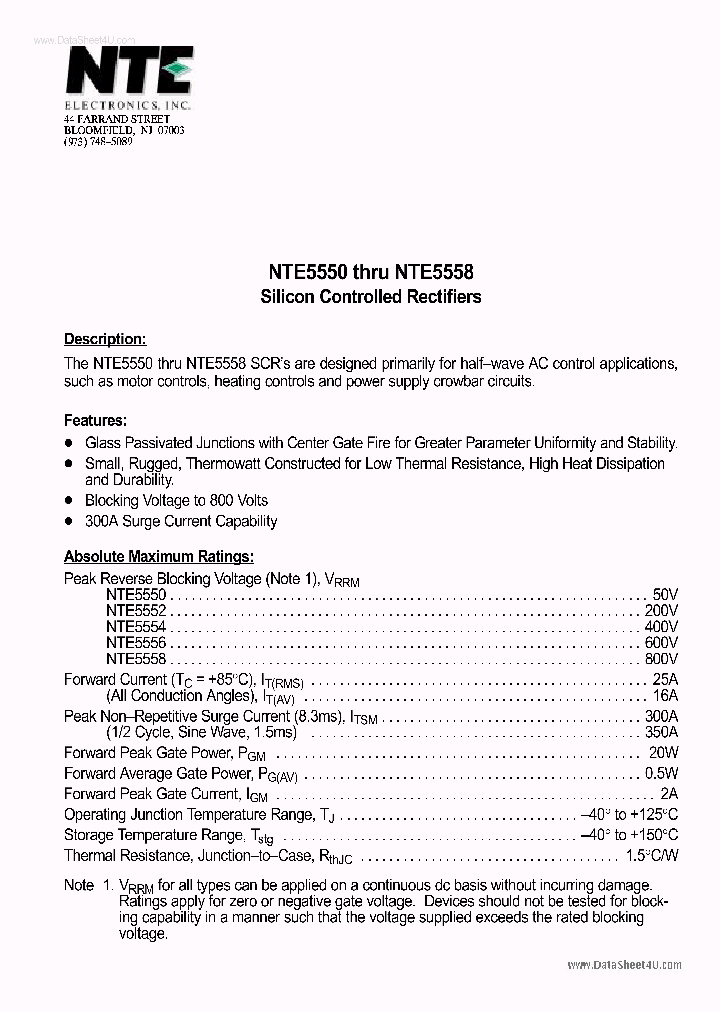 NTE5558_7746774.PDF Datasheet