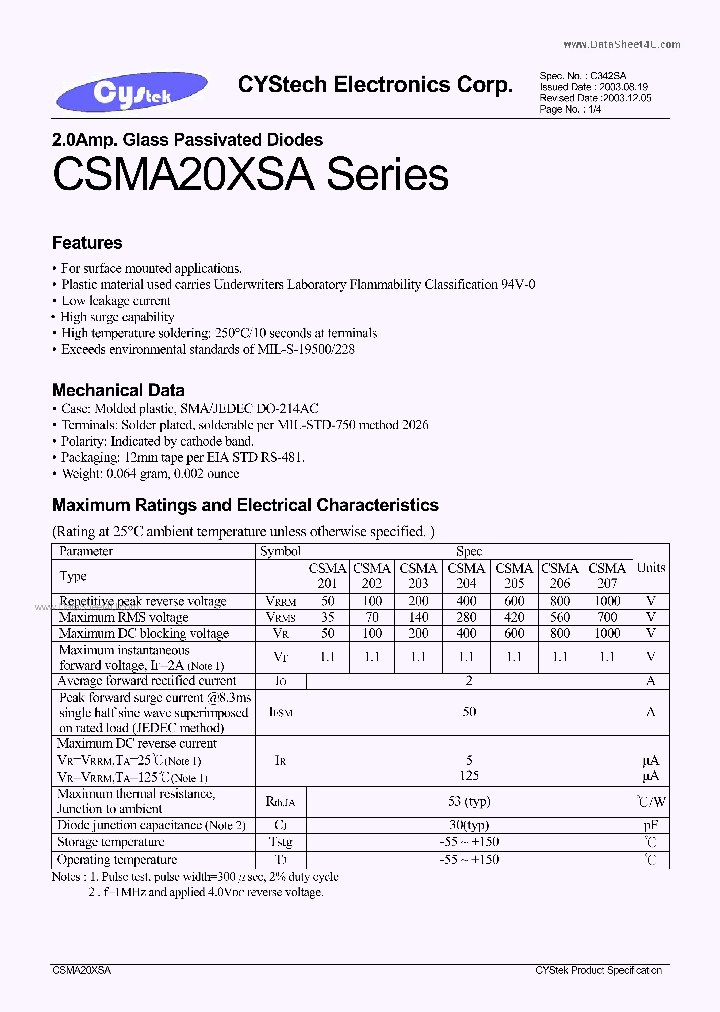 CSMA201SA_7746538.PDF Datasheet