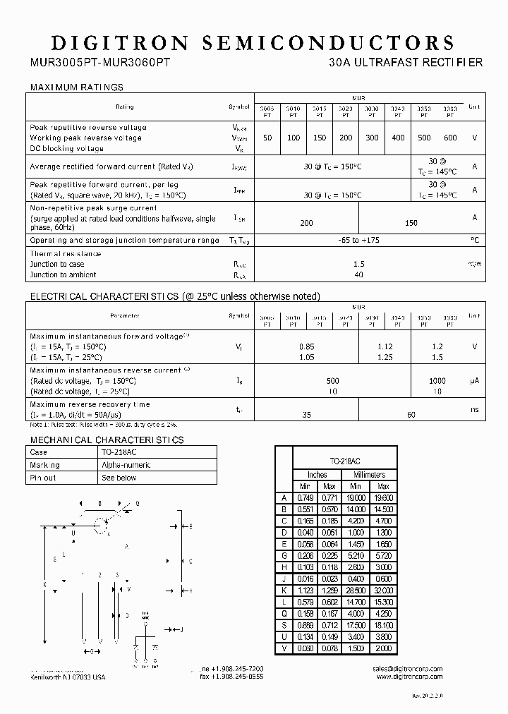 MUR3010PT_7782305.PDF Datasheet