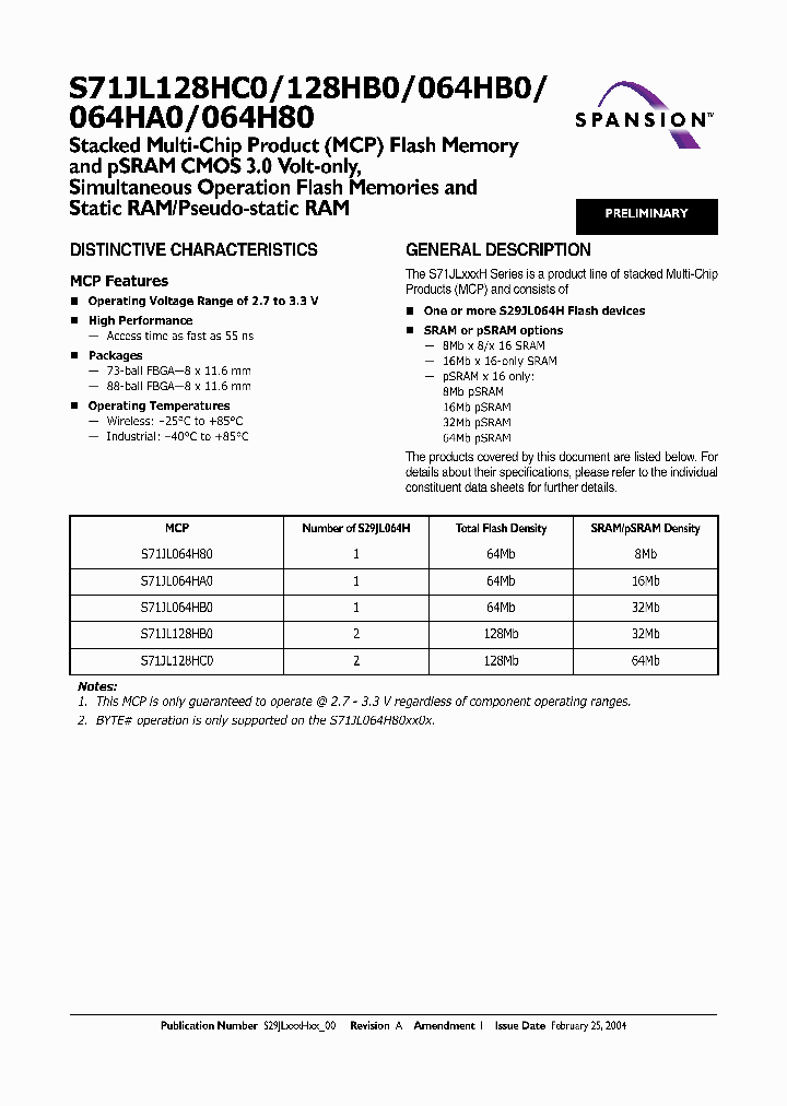 S71JL128HB0BAI002_7760810.PDF Datasheet