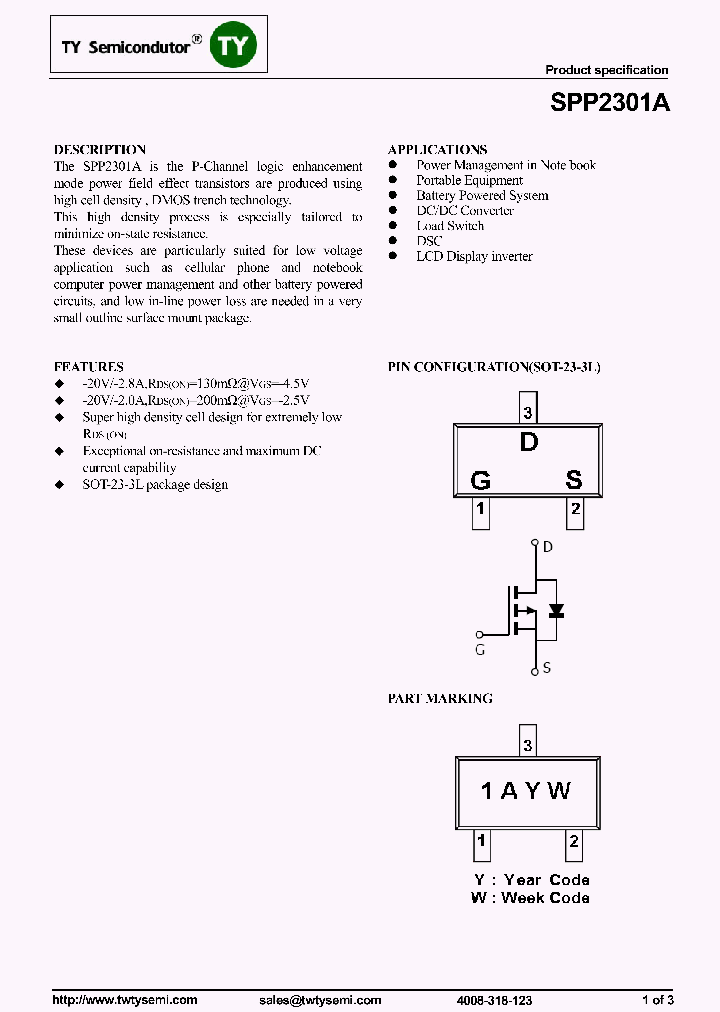 SPP2301AS23RG_7807420.PDF Datasheet