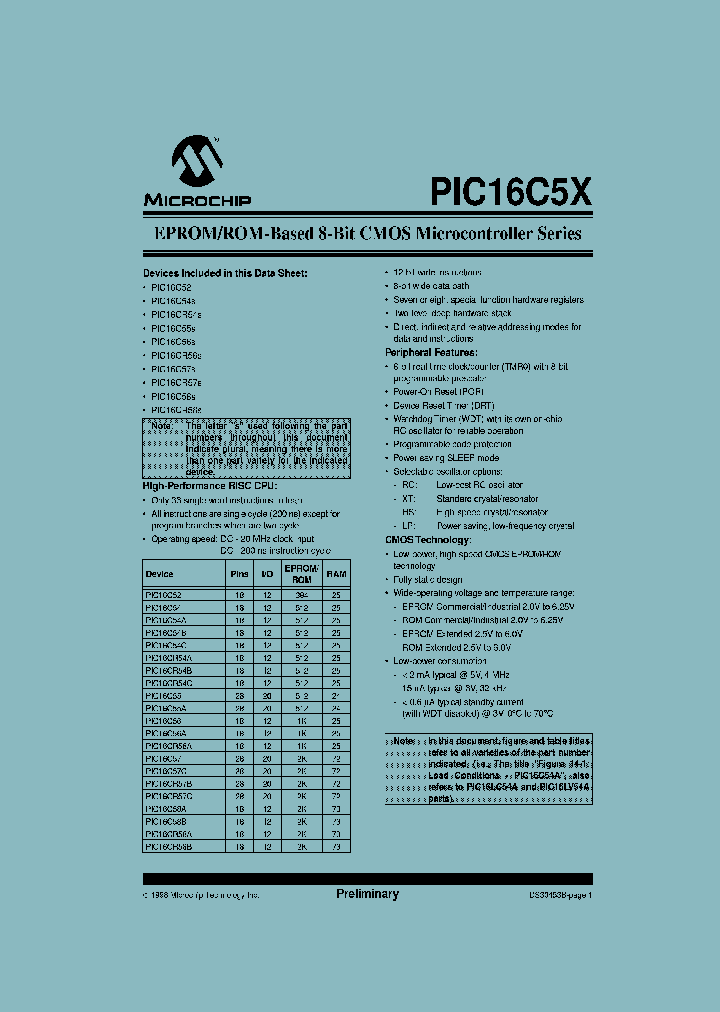 PIC16C55XTI_7805304.PDF Datasheet