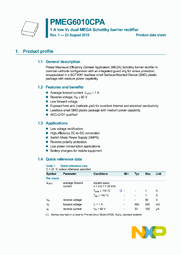 PMEG6010CPA_7802133.PDF Datasheet