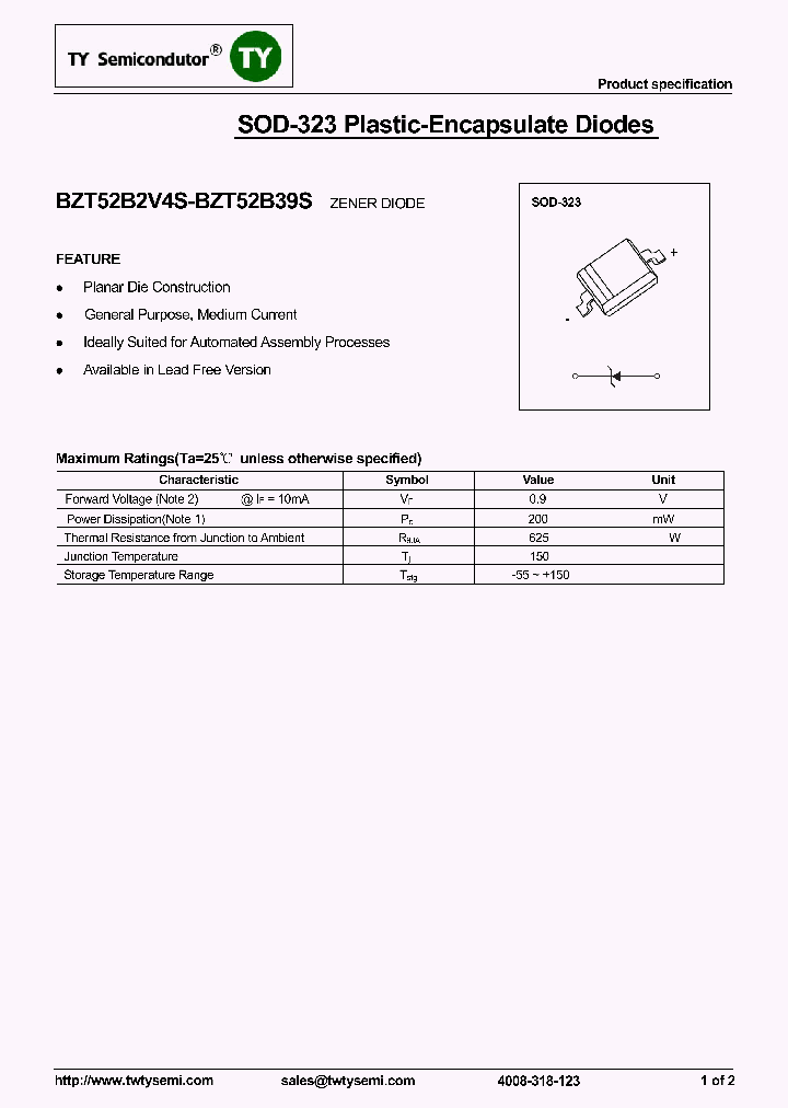 BZT52B36S_7810006.PDF Datasheet