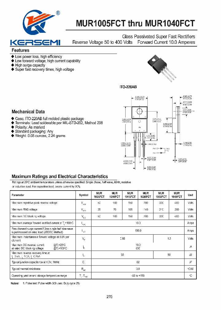 MUR1040FCT_7795348.PDF Datasheet