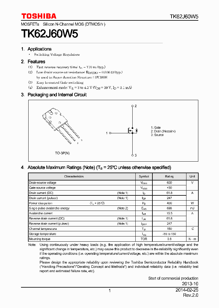TK62J60W5_7789850.PDF Datasheet