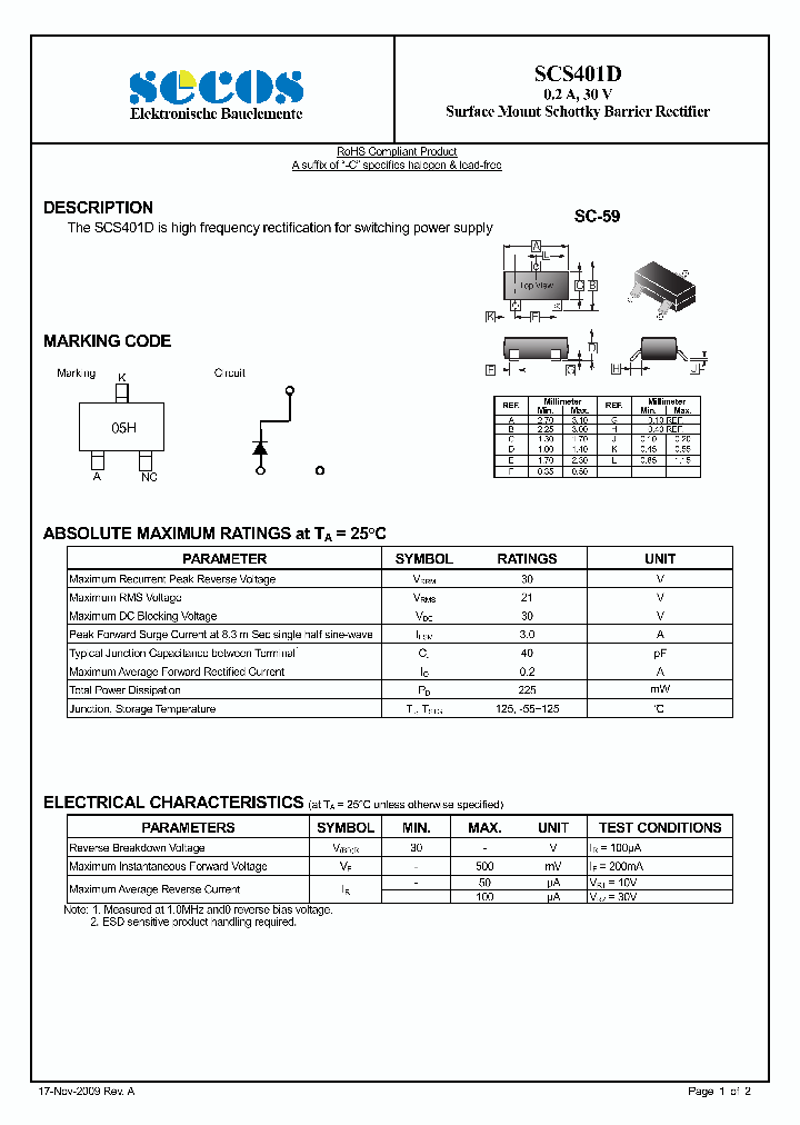 SCS401D_7825618.PDF Datasheet