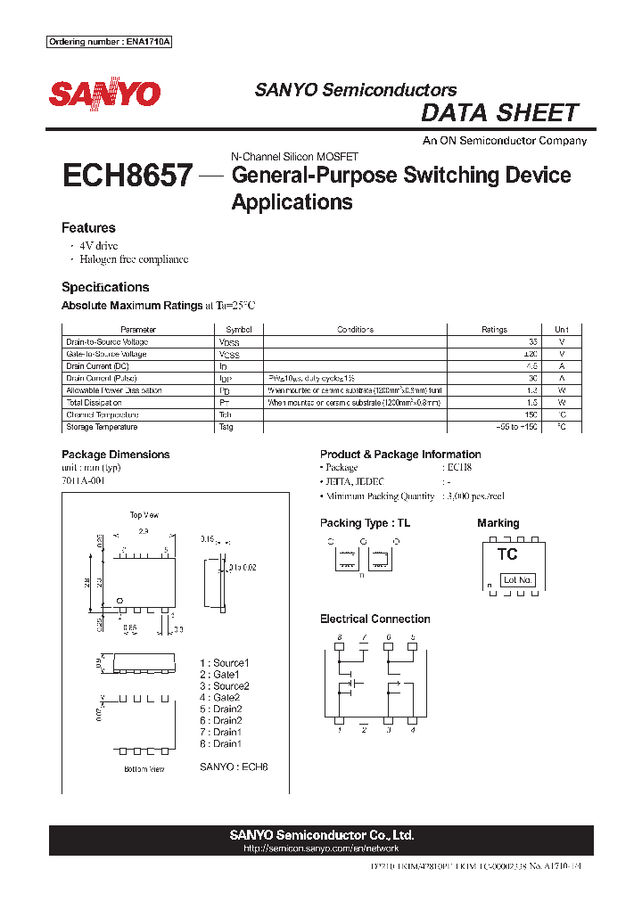 ECH8657_7829526.PDF Datasheet