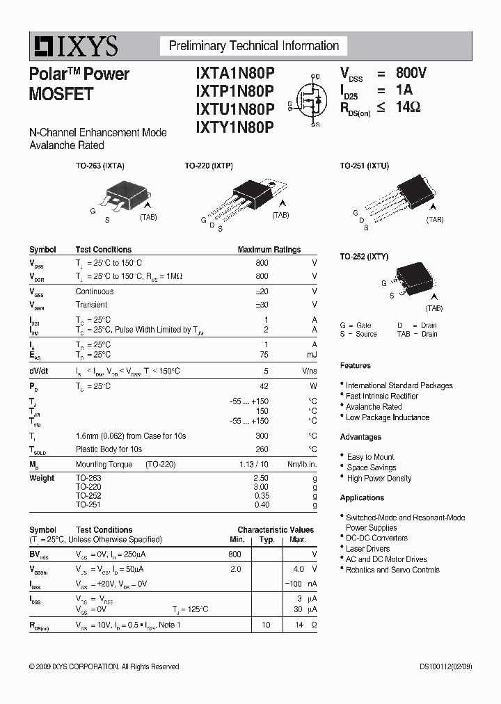 IXTY1N80P_7830539.PDF Datasheet