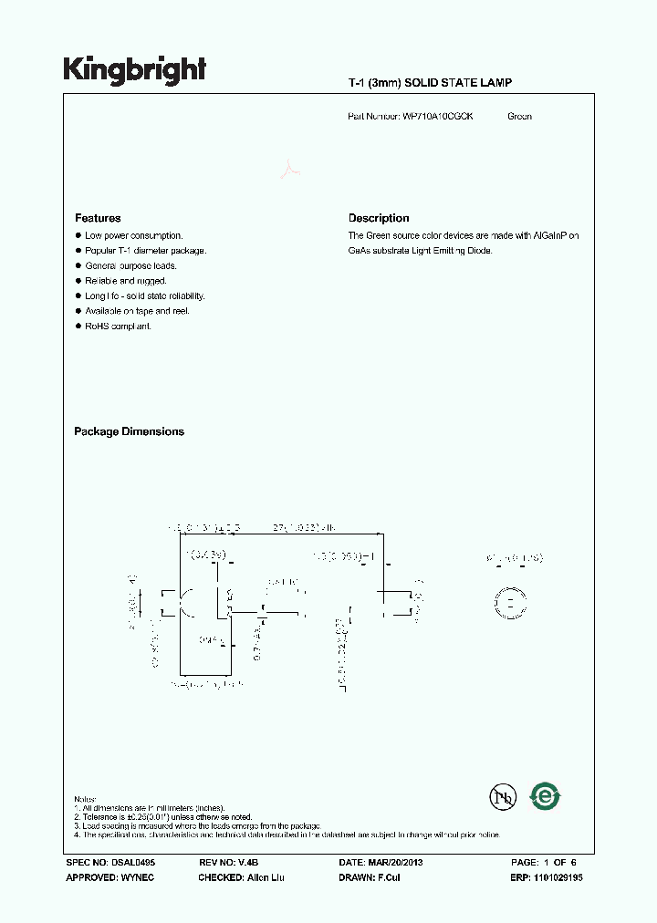 WP710A10CGCK_7840838.PDF Datasheet