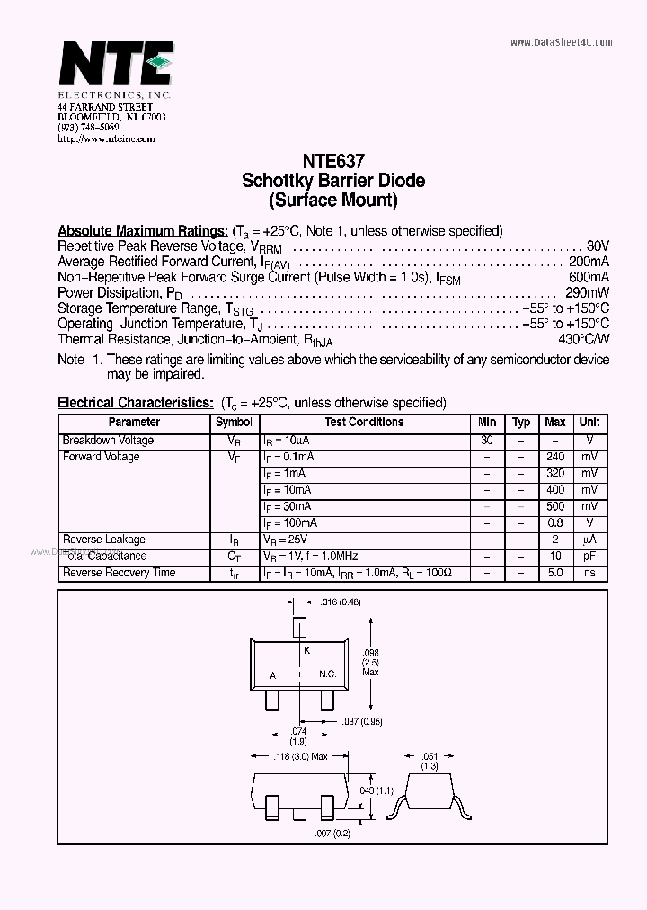 NTE637_7763349.PDF Datasheet