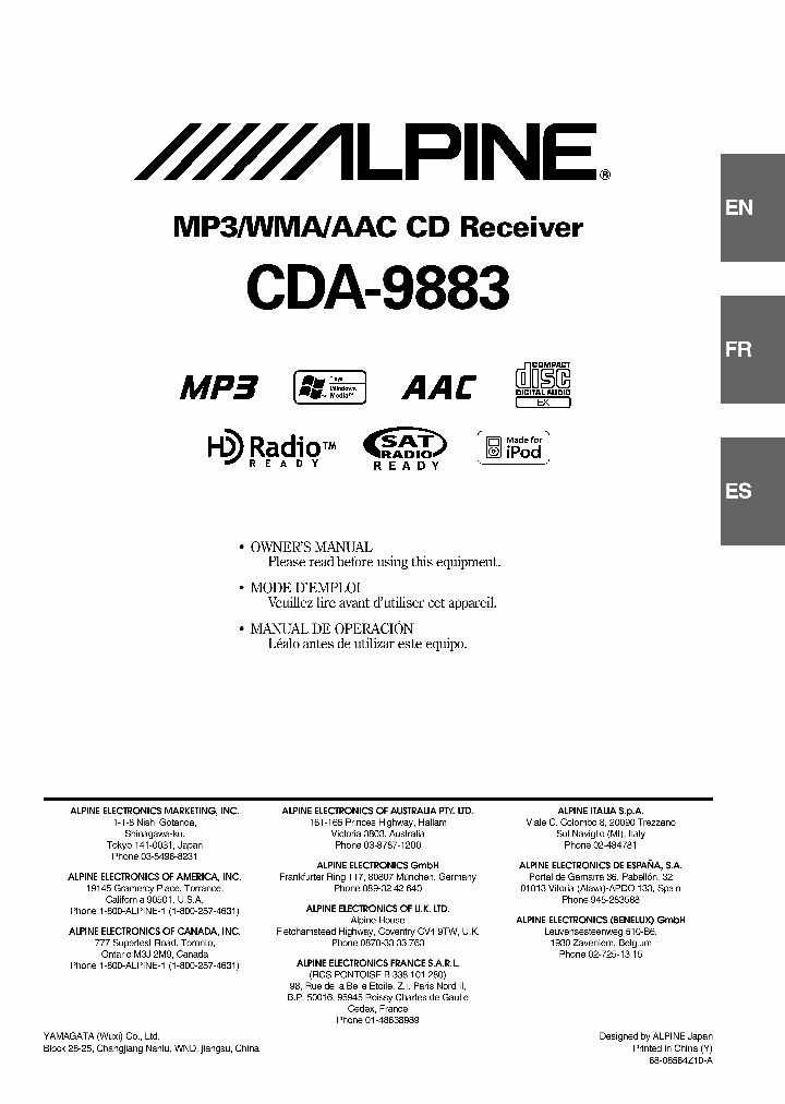 CDA-9883_7761829.PDF Datasheet