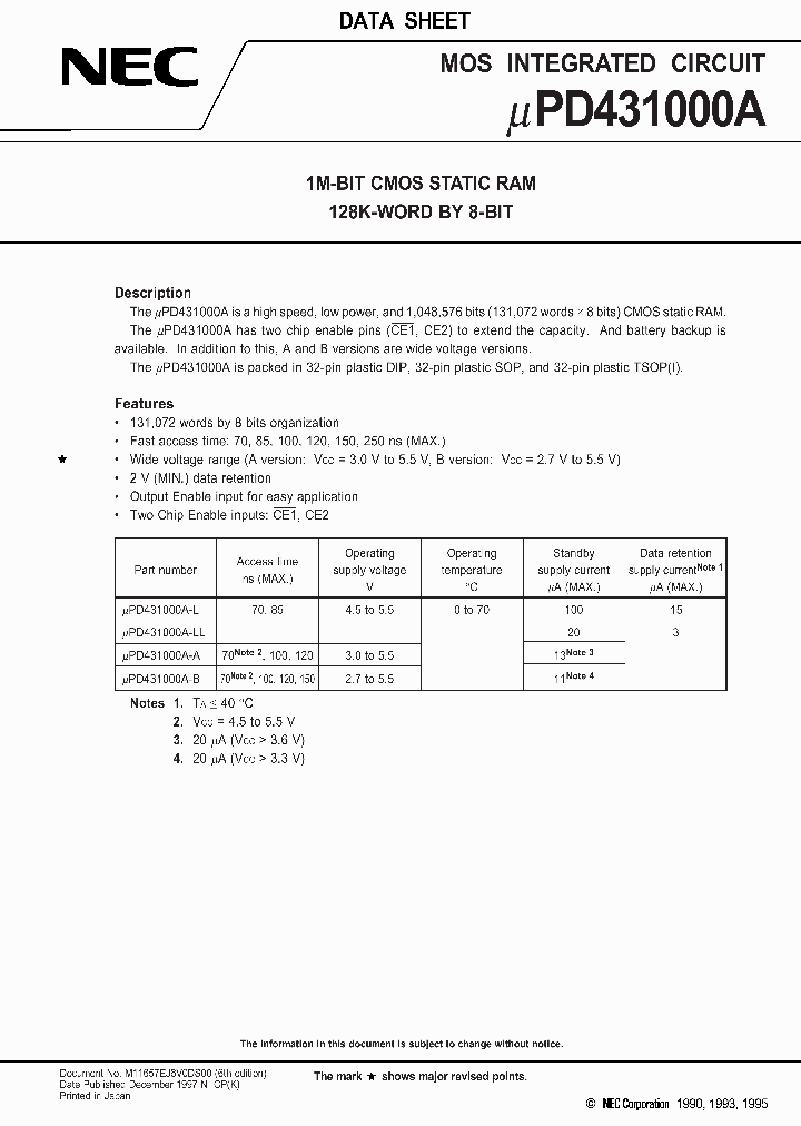 UPD431000AGU-70LL-9JH_7863109.PDF Datasheet
