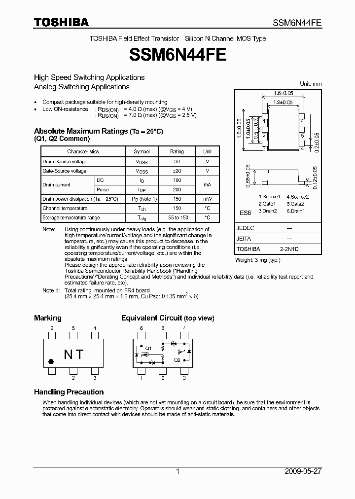 SSM6N44FE_7864537.PDF Datasheet