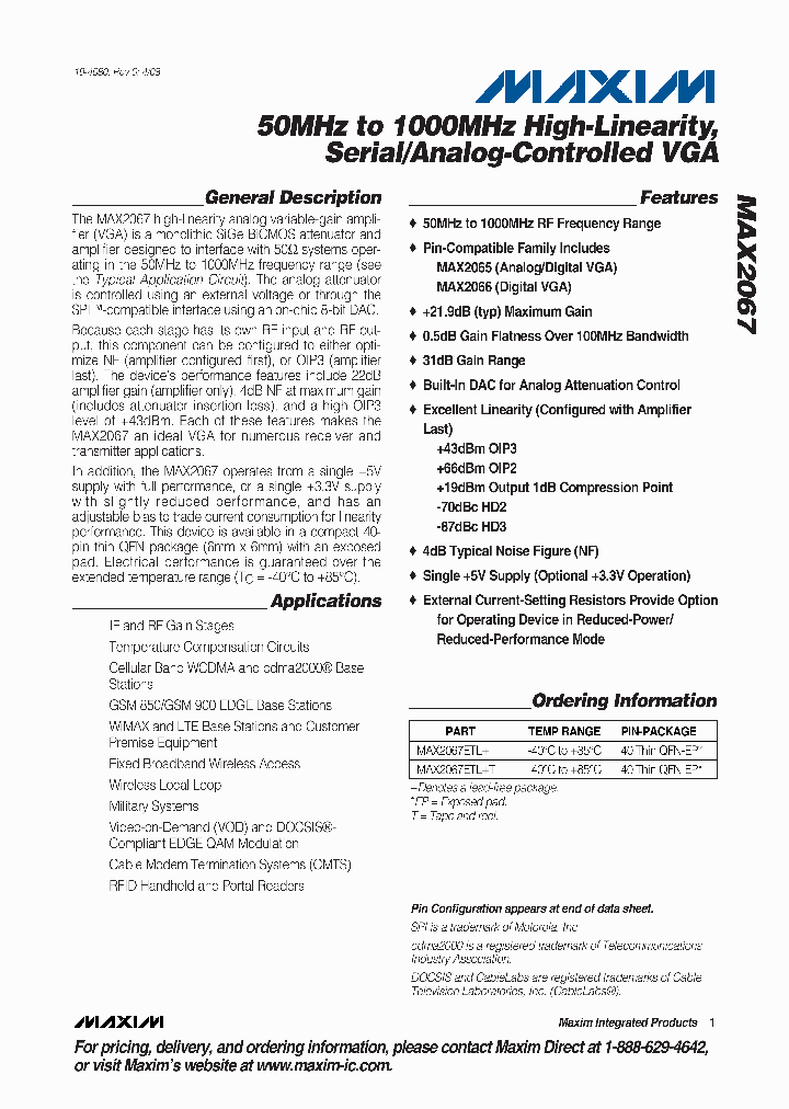 MAX2067ETL_7819177.PDF Datasheet