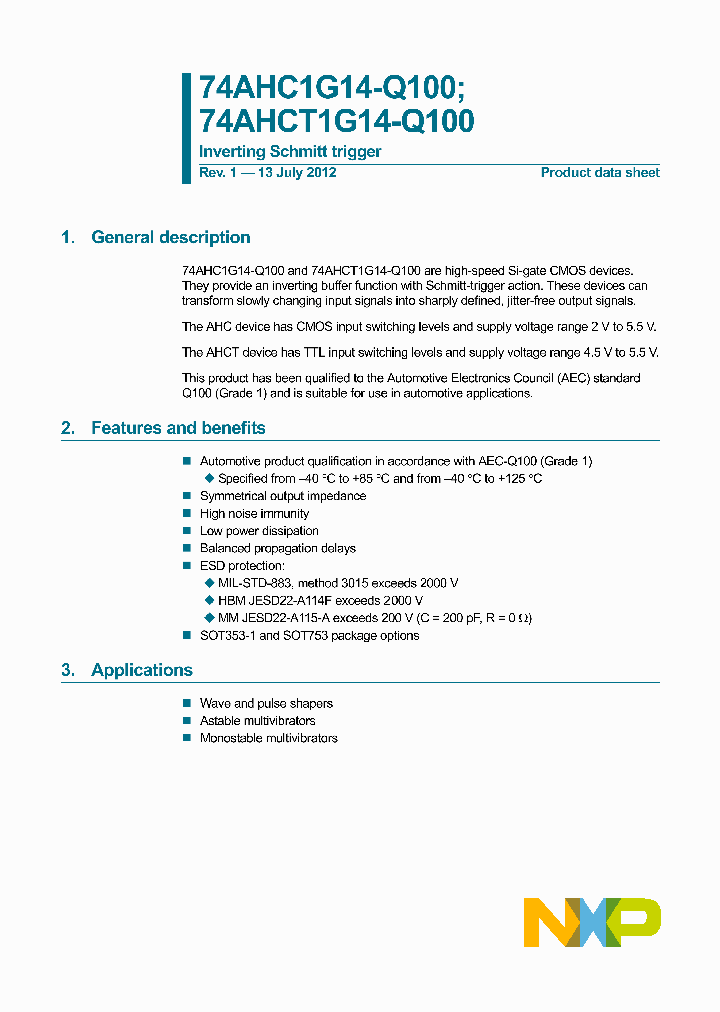 74AHC1G14GV-Q100_7869166.PDF Datasheet