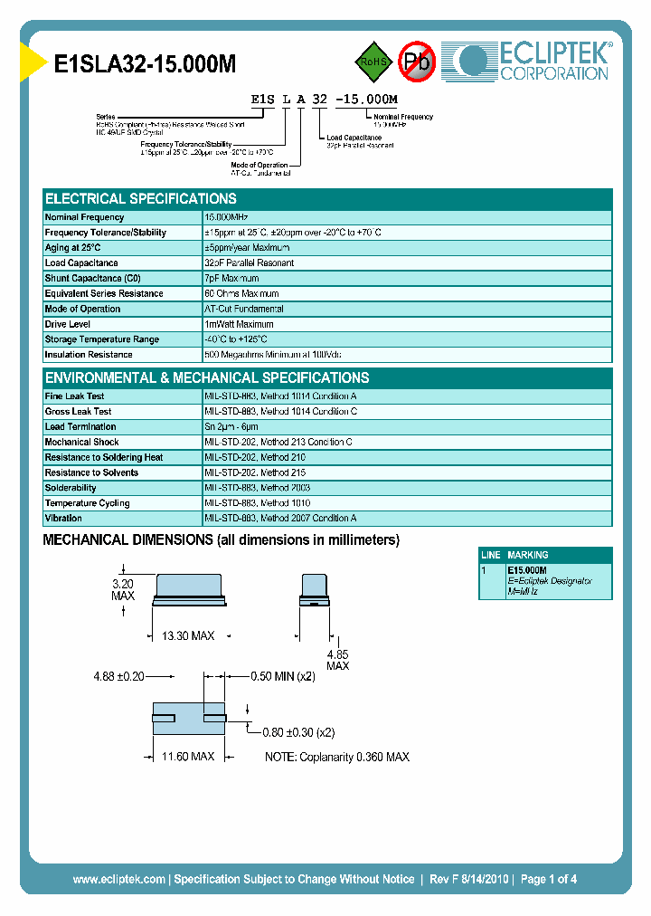 E1SLA32-15000M_7831283.PDF Datasheet