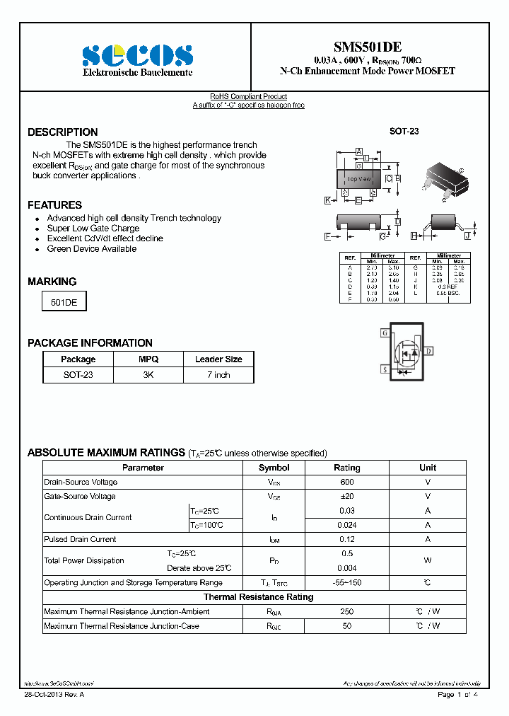 SMS501DE_7871055.PDF Datasheet