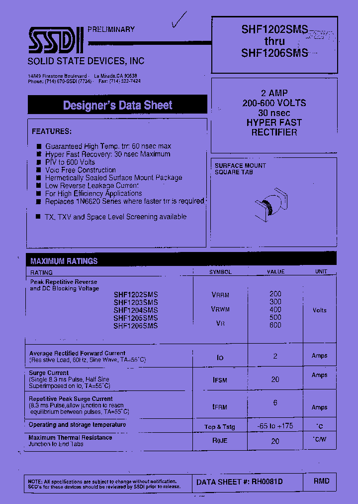 SHF1203SMS_7854975.PDF Datasheet