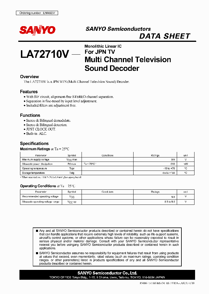 LA72710V_7887195.PDF Datasheet