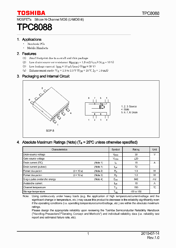 TPC8088_7782670.PDF Datasheet