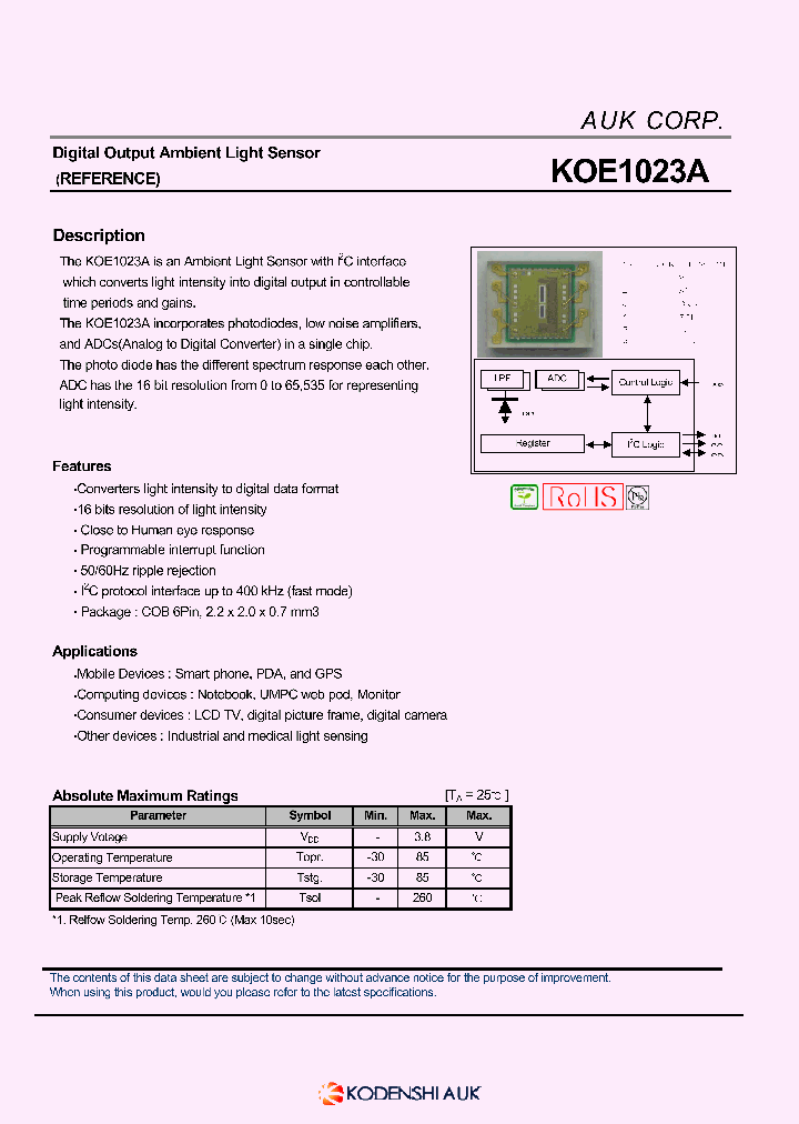 KOE1023A_7896073.PDF Datasheet