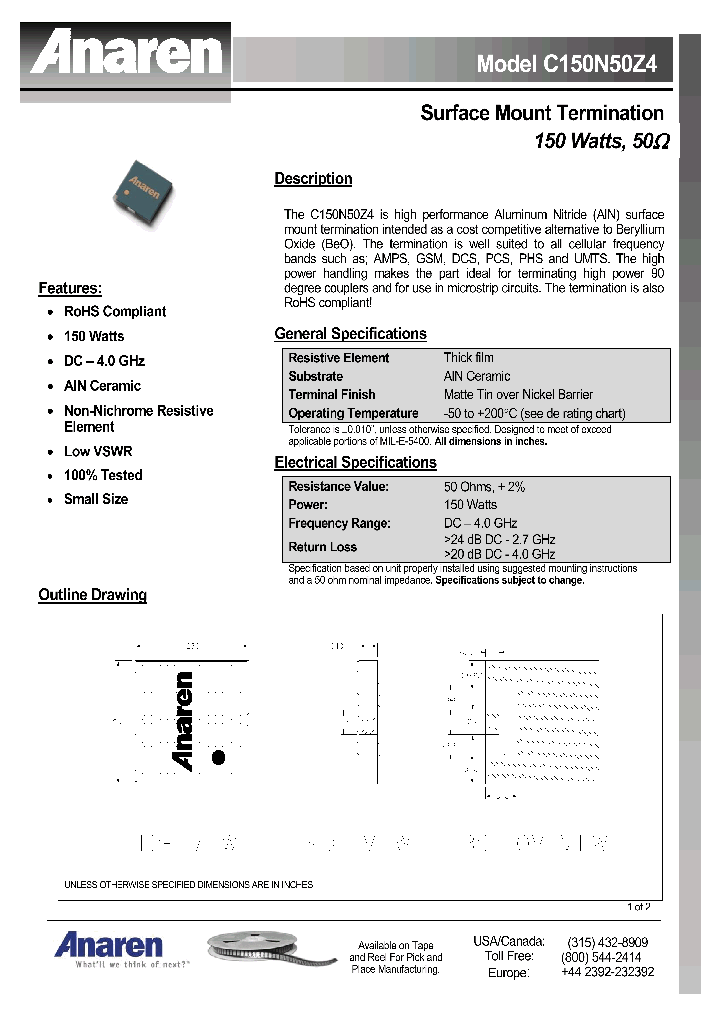 C150N50Z4_7896317.PDF Datasheet