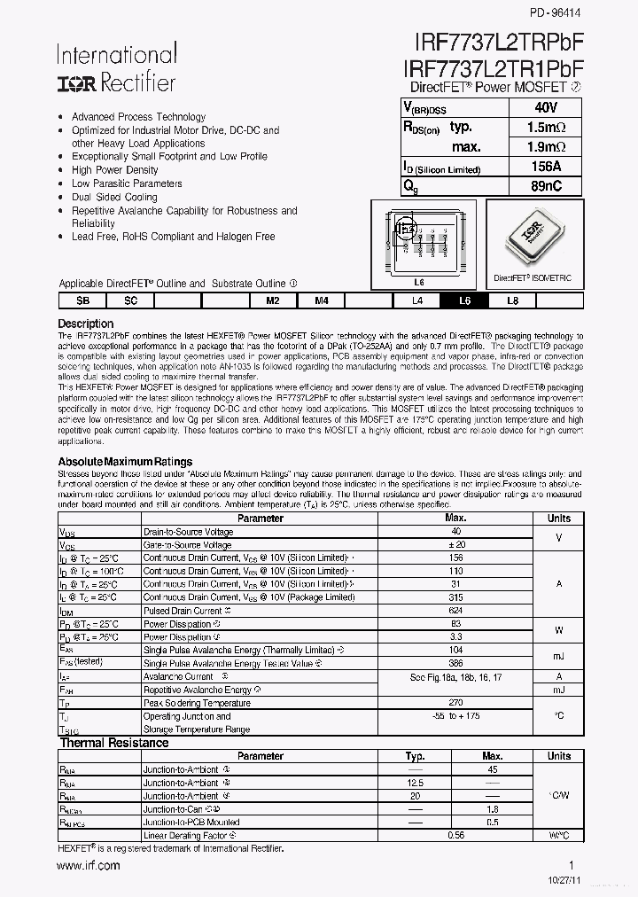 IRF7737L2TR1PBF_7784173.PDF Datasheet