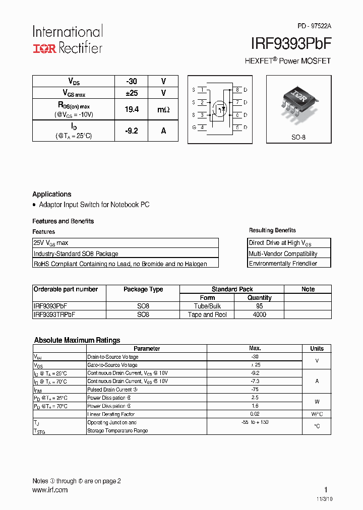 IRF9393TRPBF_7905714.PDF Datasheet